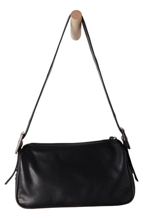Free People Army Candy Leather Baguette Bag In Black