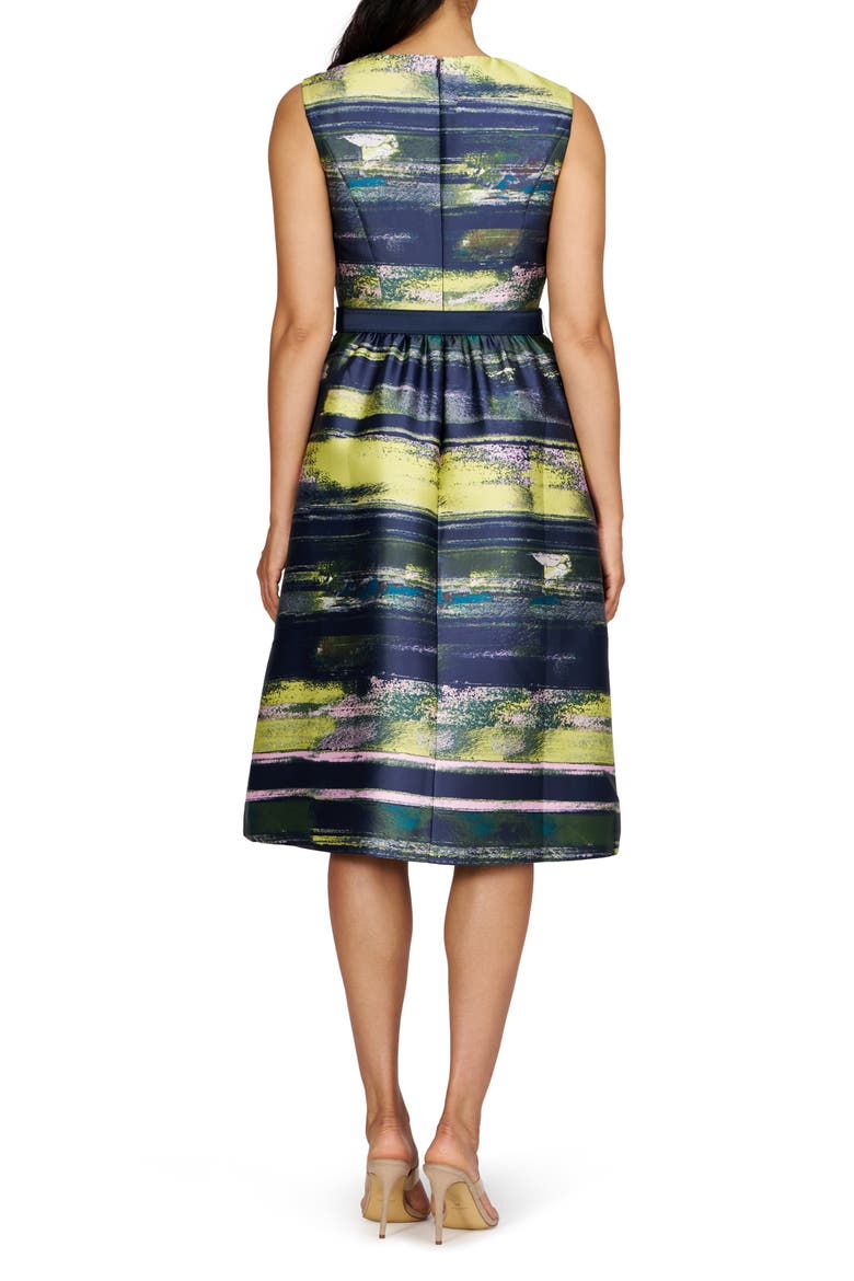 Spencer Belted Cocktail Dress, Alternate, color, NAVY/ PINK PEARL MULTI