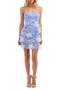 Hilma Sequin Floral Appliqué Cocktail Minidress