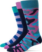 Lorenzo Uomo Assorted 3-Pack Crew Socks