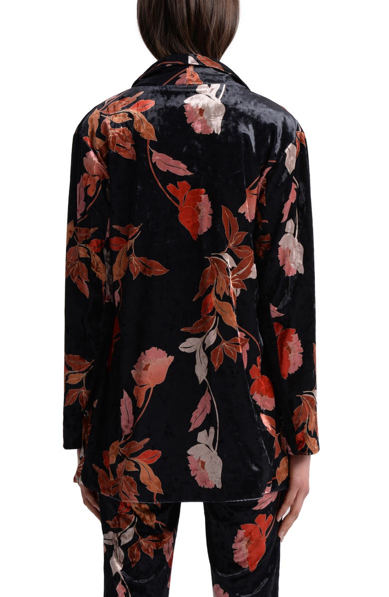 Molly Bracken Floral Oversize Velvet Blazer, Alternate, color, 