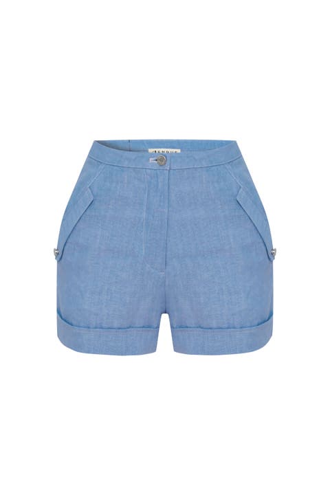 Amara Denim Linen Shorts
