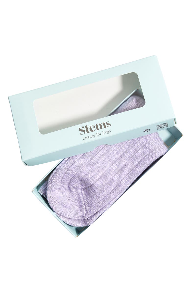 Stems Luxe Merino Wool Blend Crew Socks, Alternate, color, Periwinkle