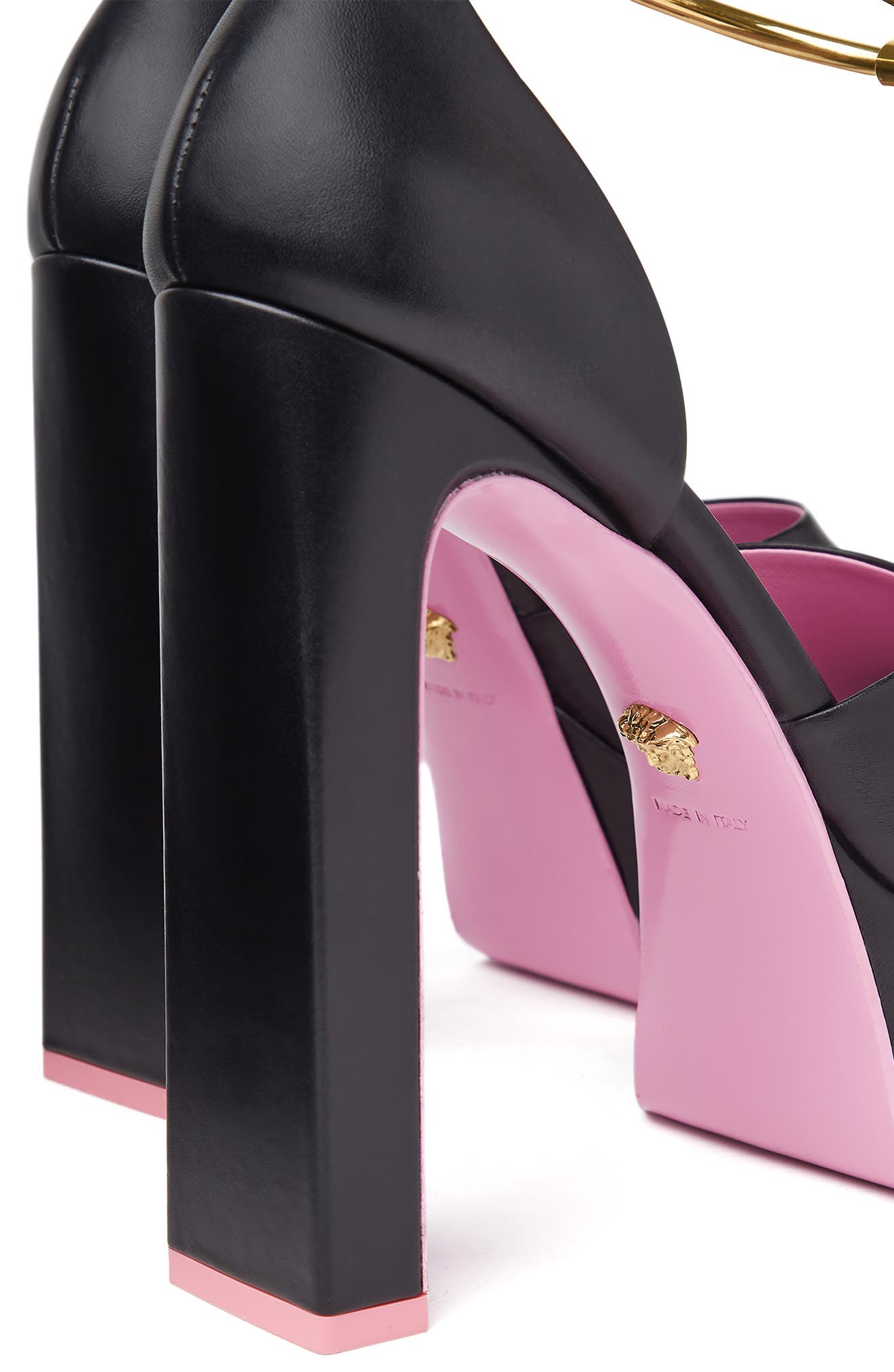 Versace Medusa Aeternitas Platform Sandal, Alternate, color, 