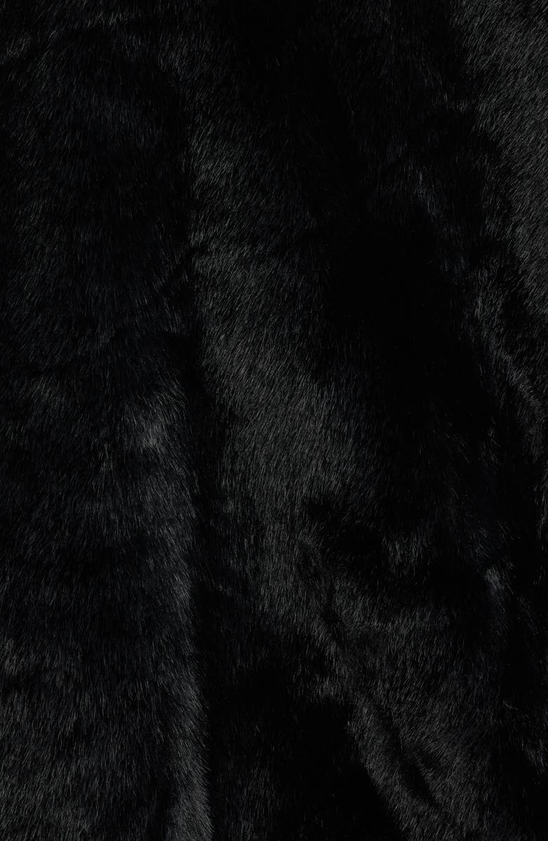 CeCe Front Zip Crop Faux Fur Jacket, Alternate, color, 