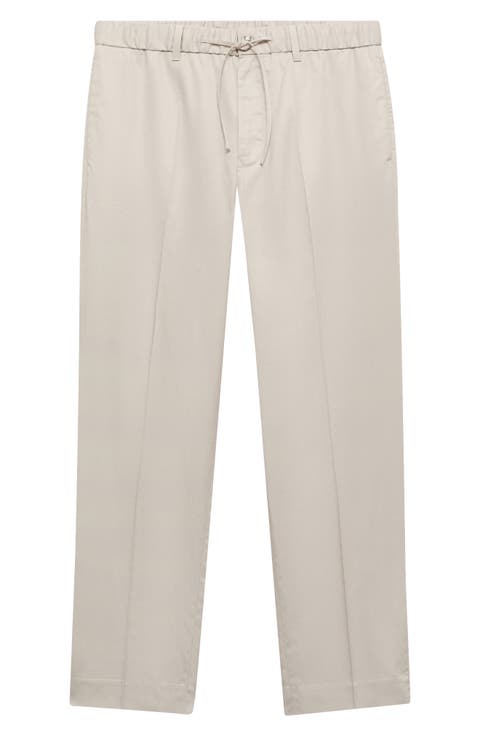 Slim Fit Drawstring Waist Pants