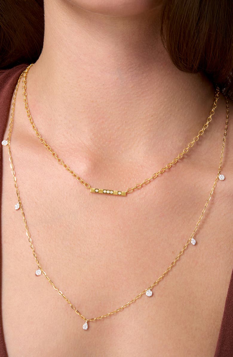 Bony Levy Cleo Diamond Bar Pendant Necklace, Alternate, color, 18K Yellow Gold