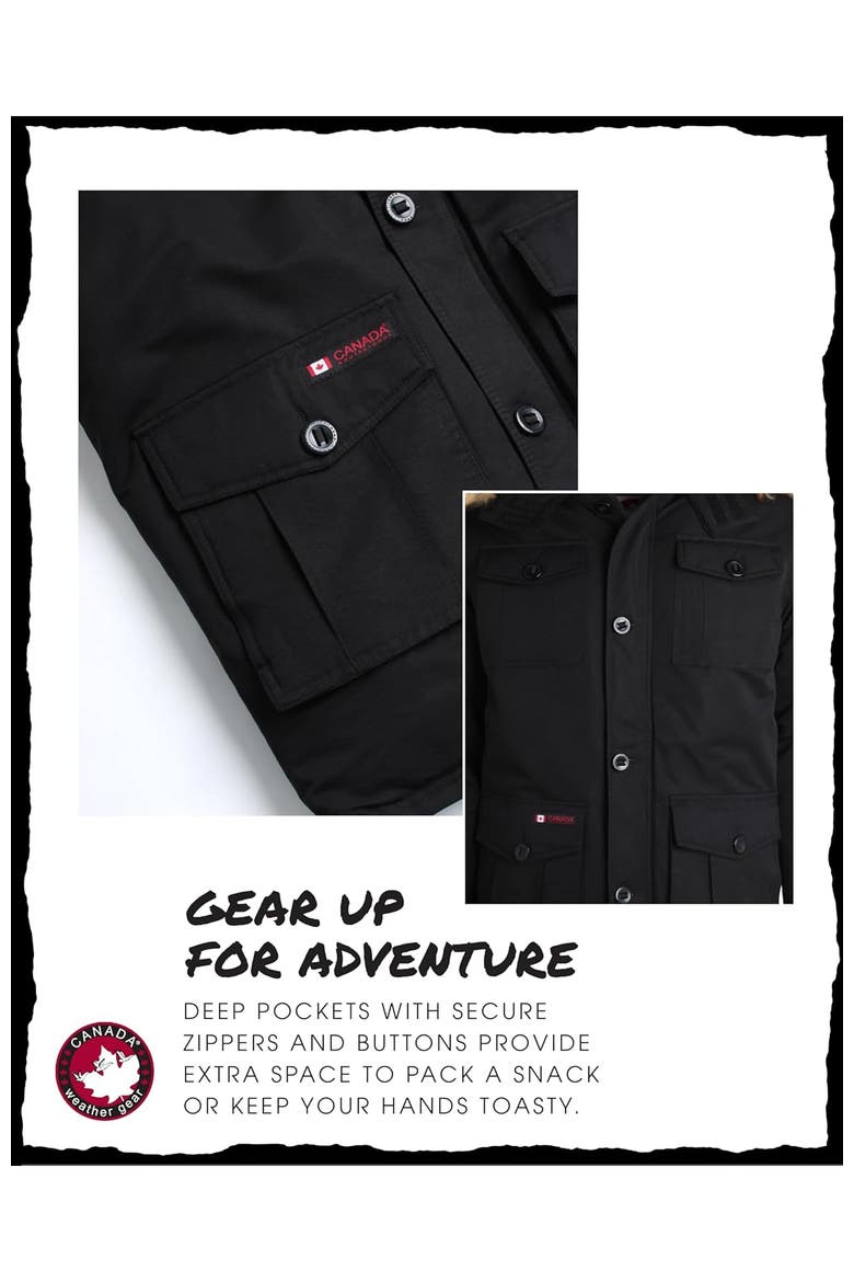 Boys' Heavyweight Winter Ski Jacket, Alternate, color, Black