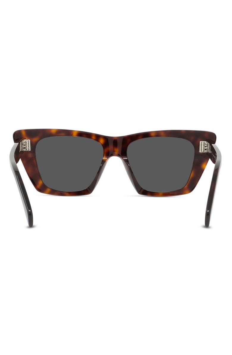 CELINE 54mm Cat Eye Sunglasses, Alternate, color, Dark Havana / Smoke