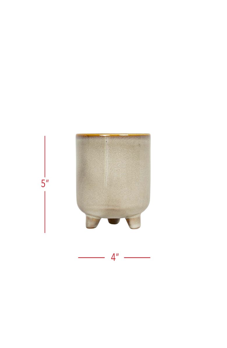 Foreside Home and Garden Footed Planter White Porcelain, Alternate, color, White