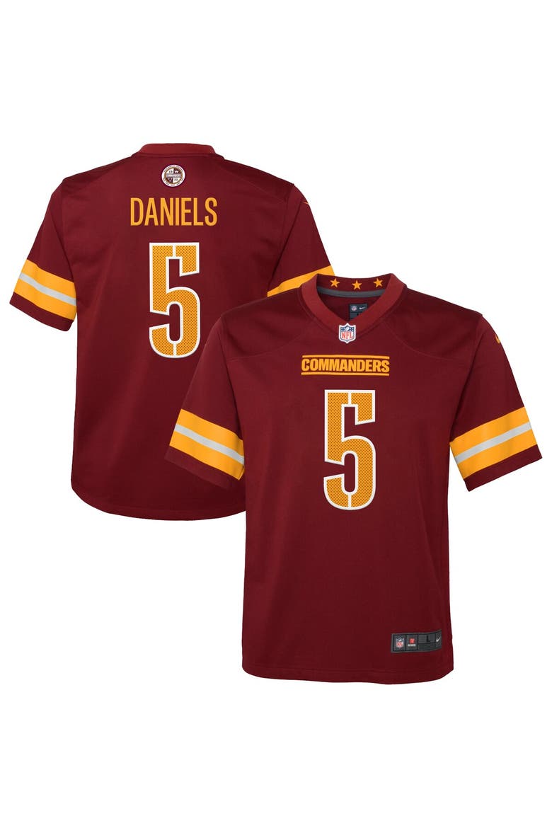 Youth Nike Jayden Daniels Burgundy Washington Commanders  Player Game Jersey, Main, color, Burgundy