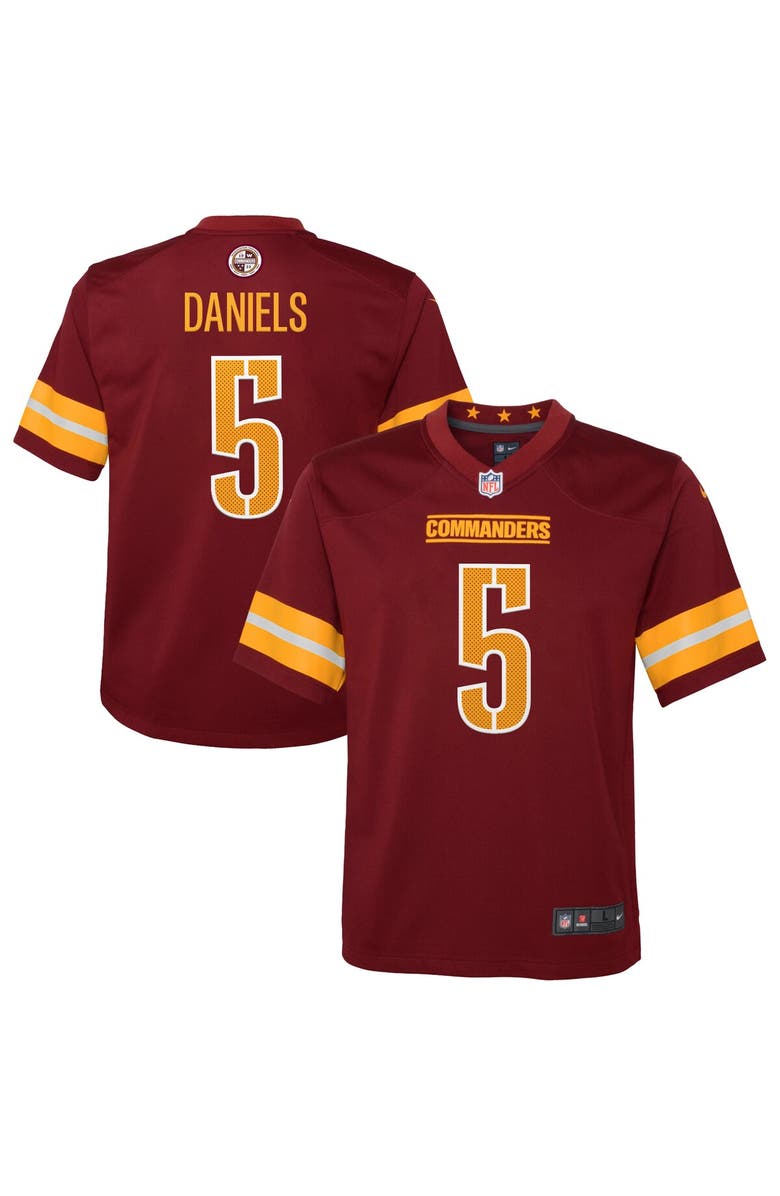 Nike Youth Nike Jayden Daniels Burgundy Washington Commanders Player Game Jersey, Main, color, Burgundy