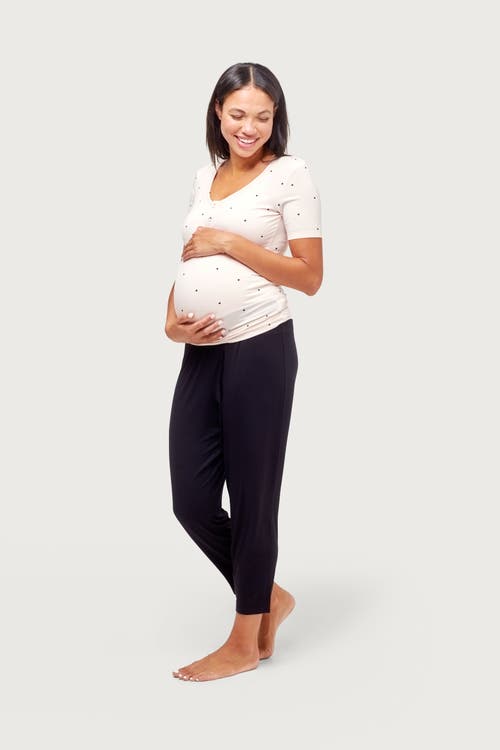 Nom Maternity Rhys Nursing Maternity Pajama Top In Black