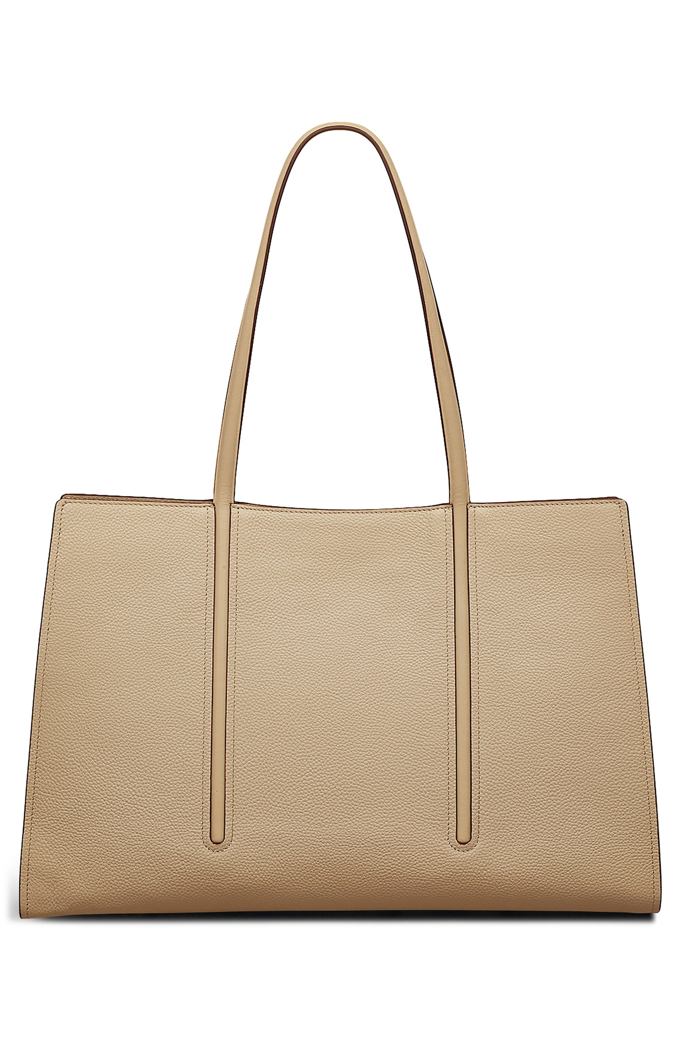 Radley Portland Place Large Open Top Leather Tote, Alternate, color, Stone