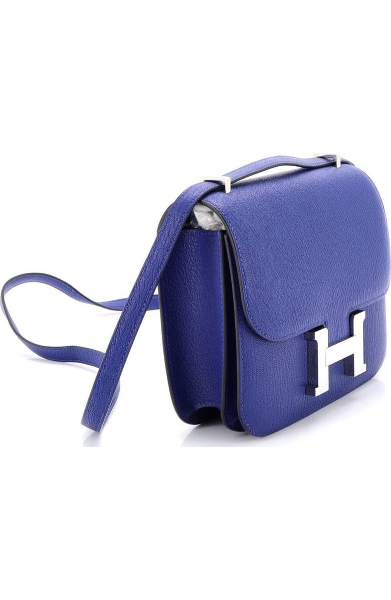 Pre-Owned Hermes Constance Bag Chevre Mysore 18, Alternate, color, Bleu Electrique