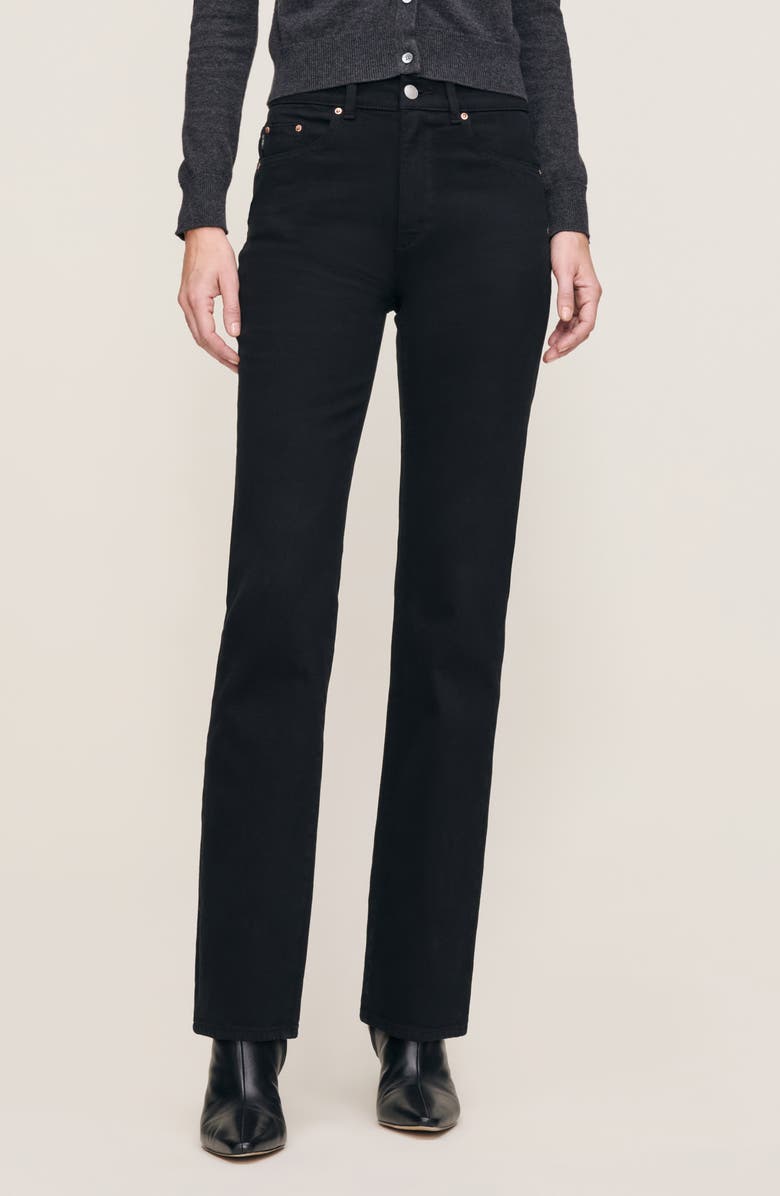 DL1961 Patti Straight High Rise Jeans, Main, color, Black