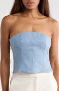 TWP Jillian Strapless Bustier Crop Top