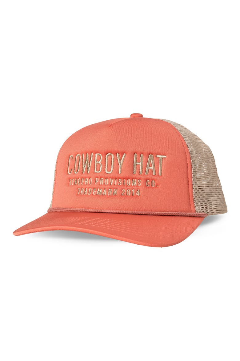 Cowboy Trucker Hat, Main, color, PINK