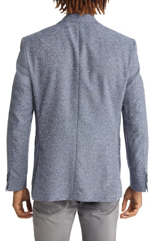 Shop Hugo Boss Janson Regular Fit Microcheck Wool Blend Sport Coat In Dark Blue