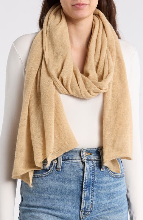 Lightweight Lambswool Blend Rolled Edge Wrap