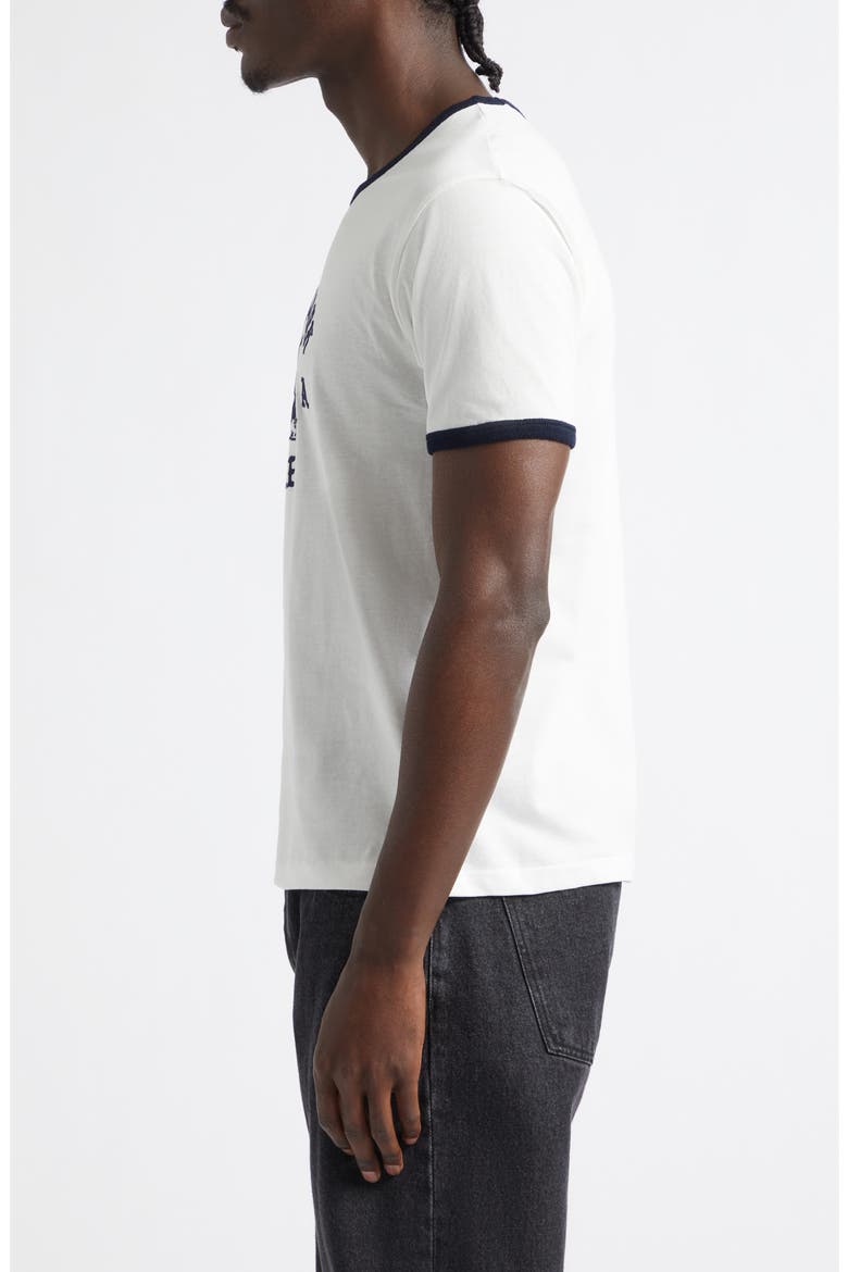 Flick Spark Inhale Cotton Ringer T-Shirt, Alternate, color, WHITE/ NAVY