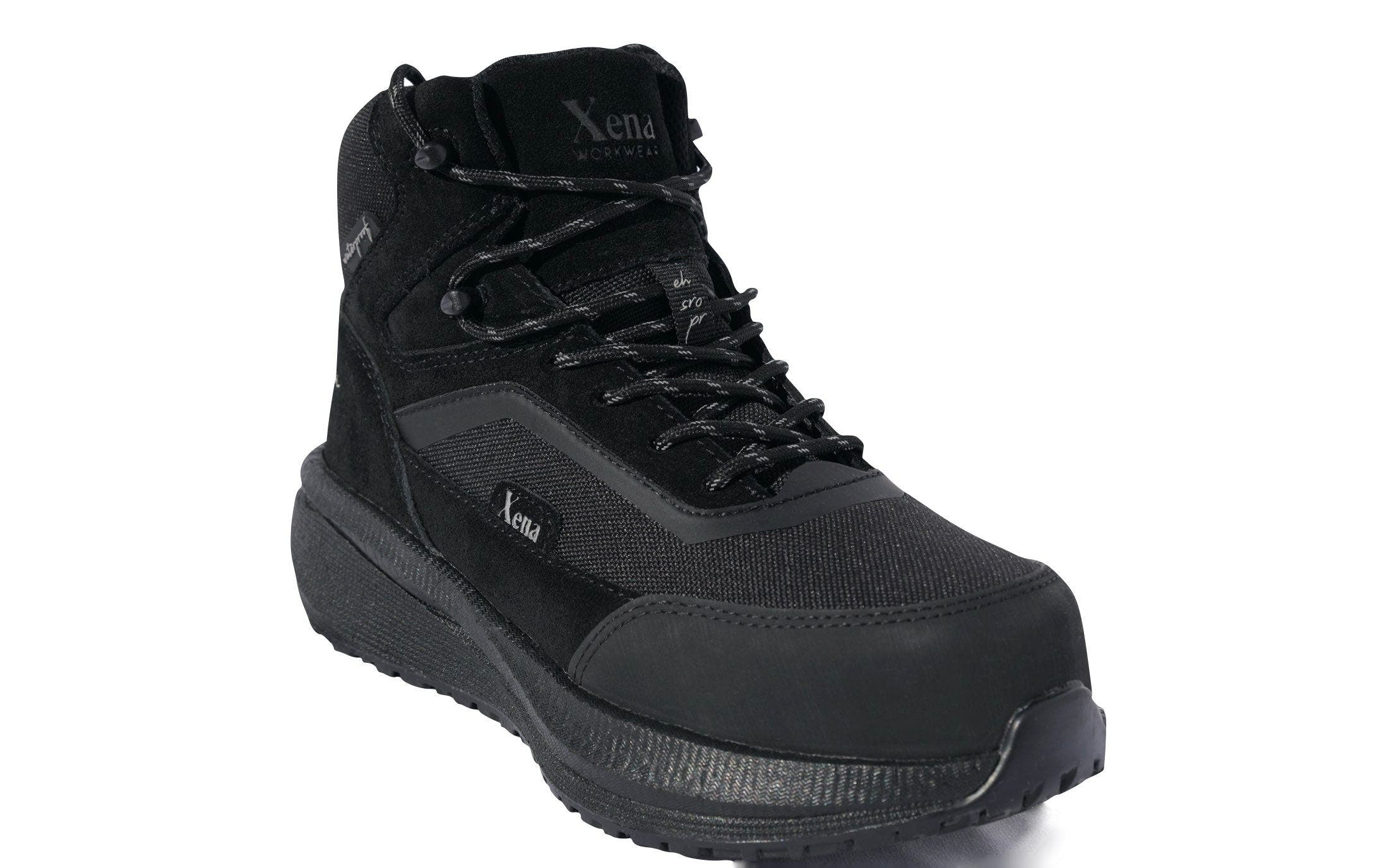 Xena Workwear Luna Composite Toe High Top Safety Boot, Alternate, color, Cosmic Black