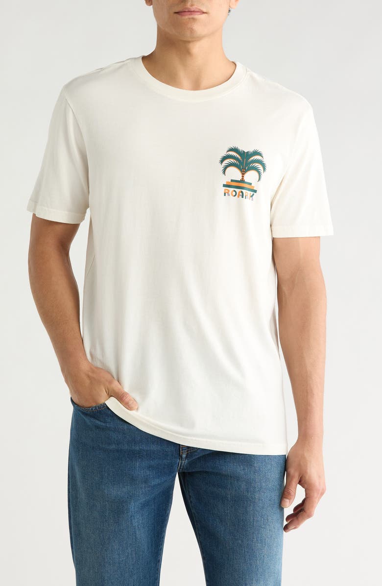 Roark Moto Palm Graphic T-Shirt, Main, color, Off White