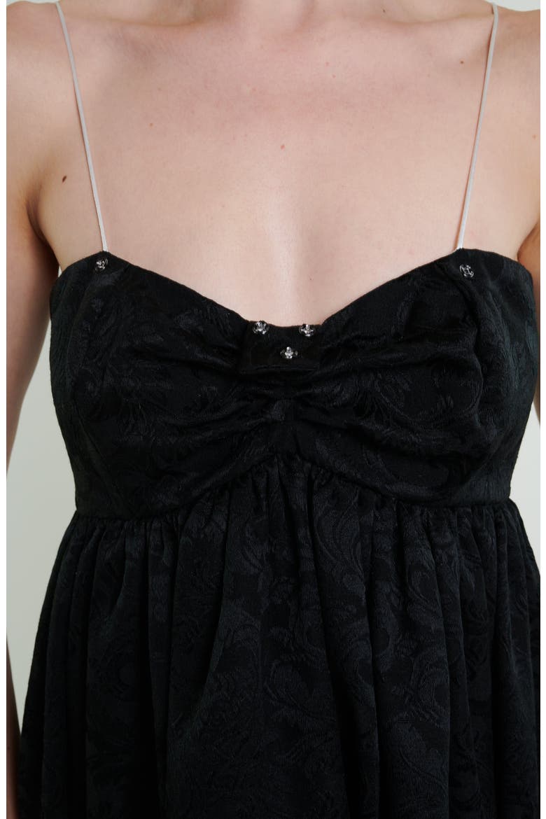 Stewart Mini Bow Dress, Alternate, color, Black / Cream
