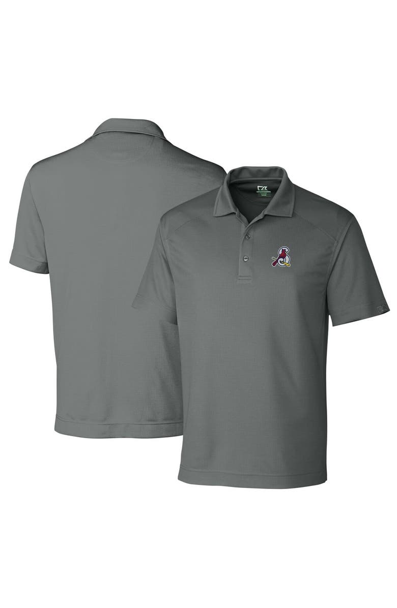 Cutter & Buck Men's Cutter & Buck Gray Springfield Cardinals DryTec Genre Textured Solid Polo, Main, color, 