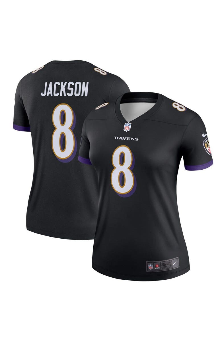 Nike Women's Nike Lamar Jackson Black Baltimore Ravens Legend Team Jersey, Alternate, color,
