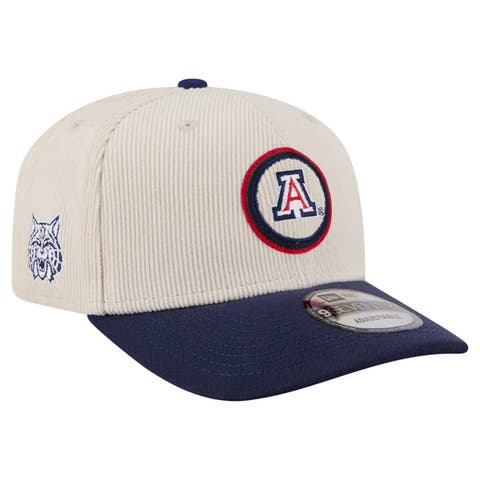 Men's New Era Cream/Navy Arizona Wildcats Loyal Corduroy 9SEVENTY Adjustable Hat