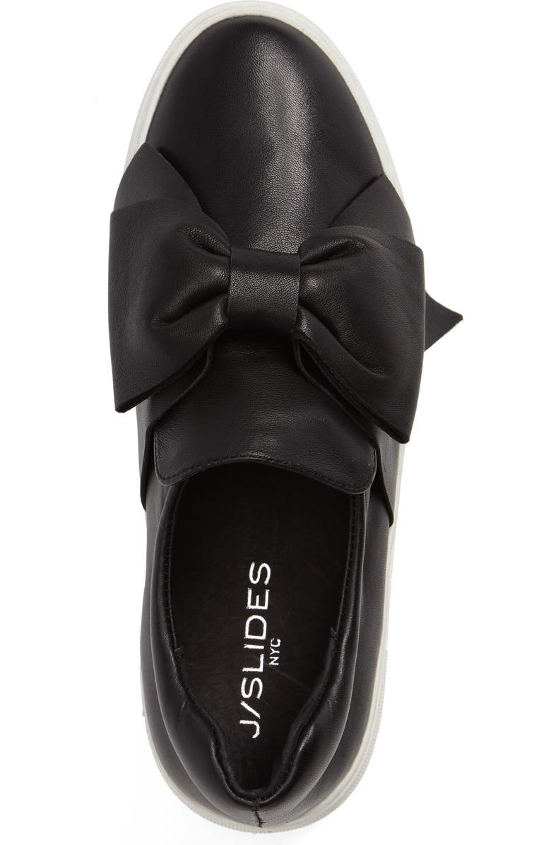 JSlides Beauty Bow Platform Slip-On Sneaker, Alternate, color,