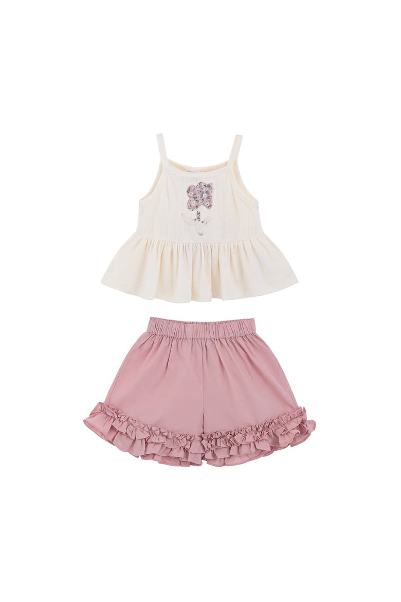 Ruffle Short Set, Main, color, Pink