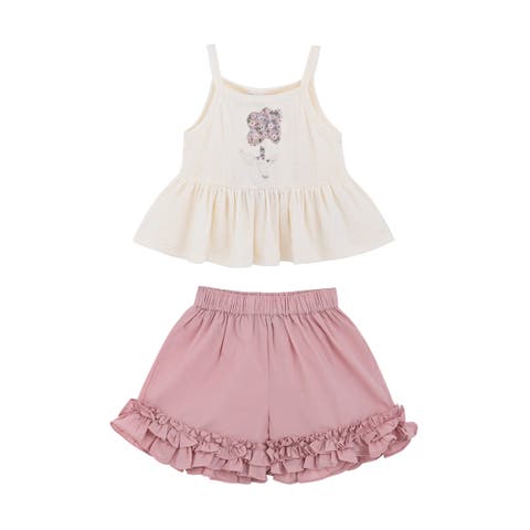 Ruffle Short Set
