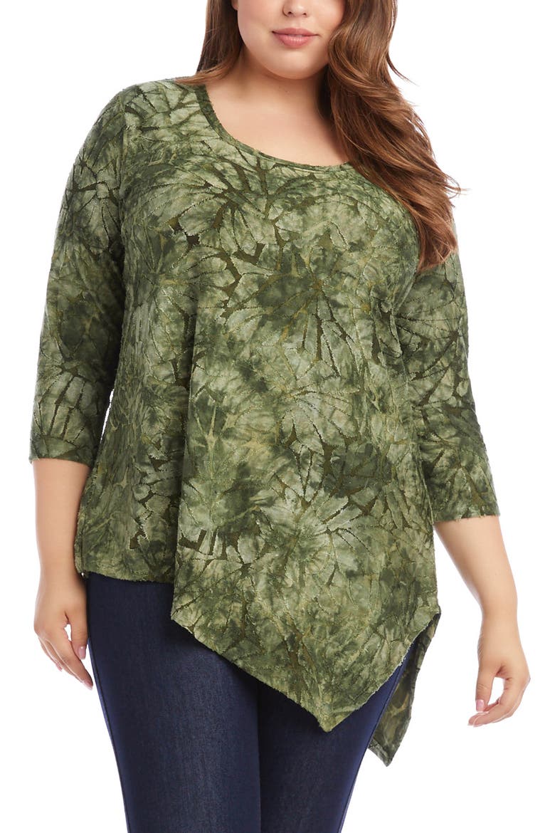 Asymmetrical Hem Burnout Top, Main, color, T/ D
