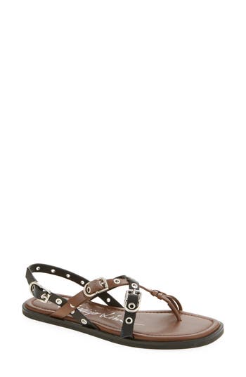 3.1 Phillip Lim Rivet Leather Strappy Toe-ring Sandals In Multi