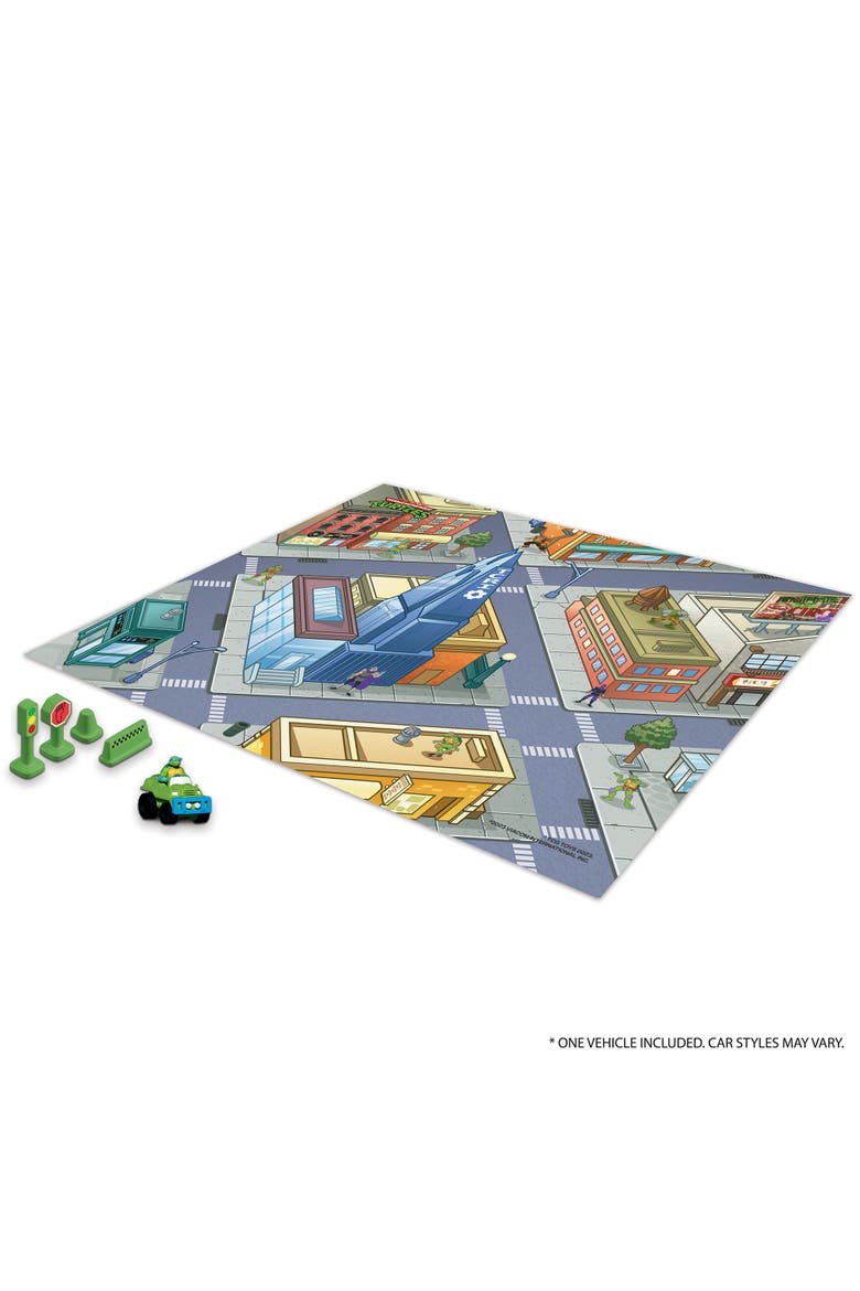 Deluxe Tmnt Floor Playmat & Toy Car, Alternate, color, Multicolored