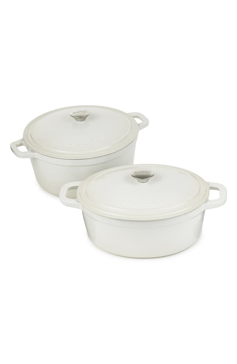 BergHOFF Neo 4-Piece Cast Iron Dutch Oven Cookware Set, Main, color, White