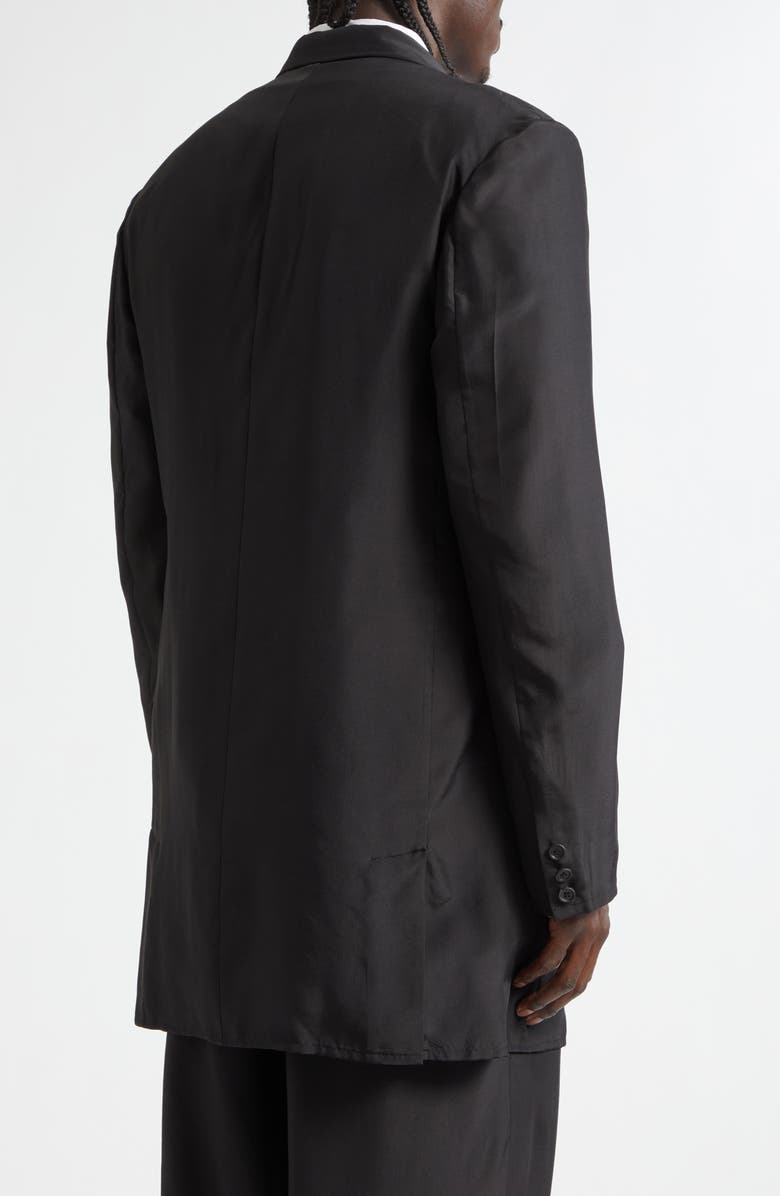 Yohji Yamamoto Silk Jacket, Alternate, color, Black