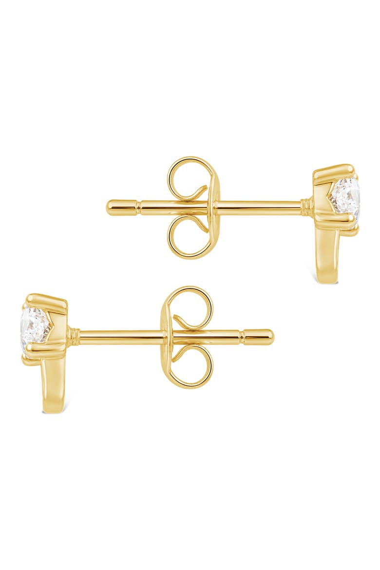 Pave Bow Stud Earrings, Alternate, color, GOLD