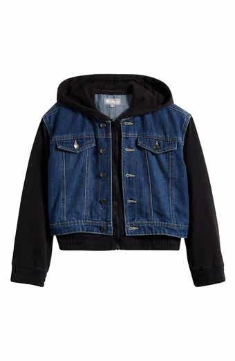 Tractr Kids' French Terry & Denim Trucker Jacket