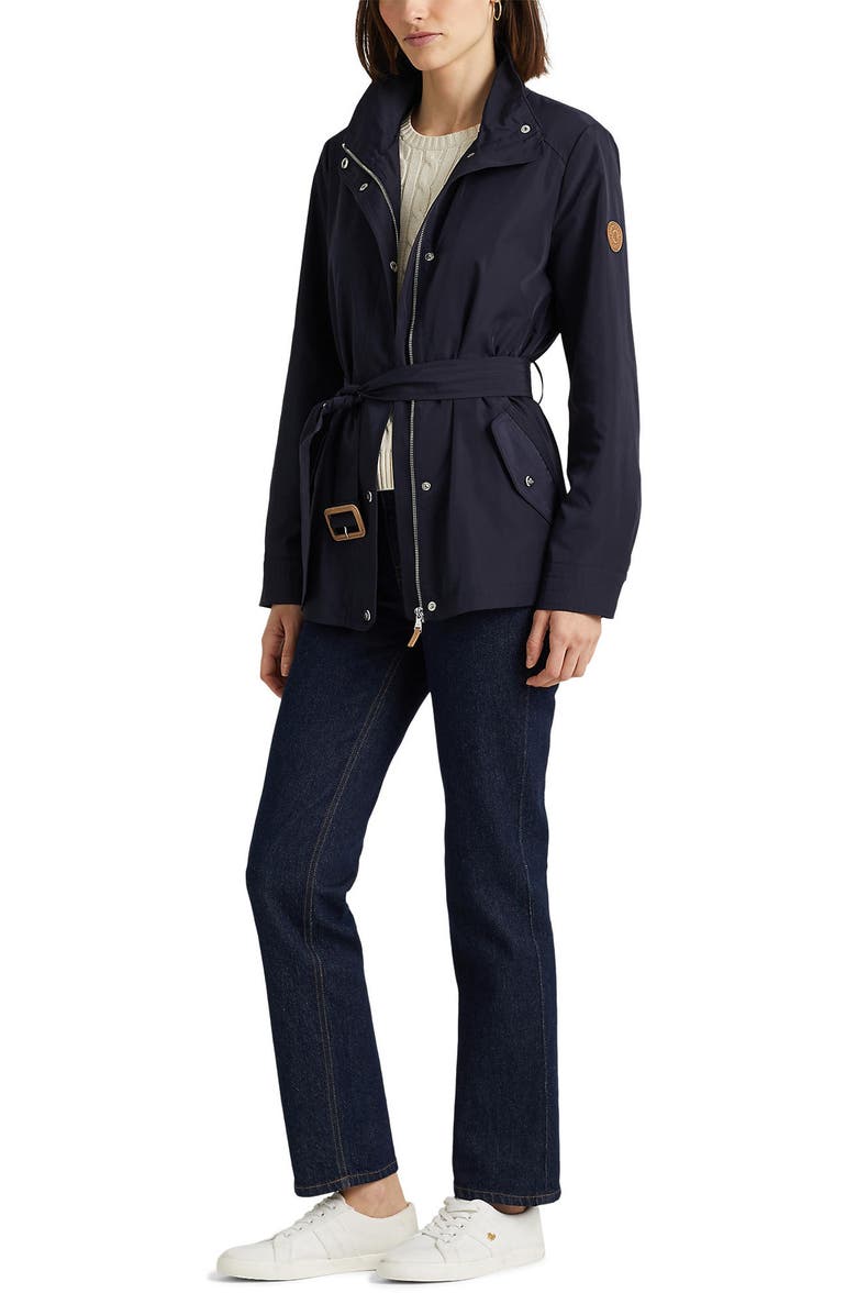 Lauren Ralph Lauren Packable Hooded Raincoat, Alternate, color, 