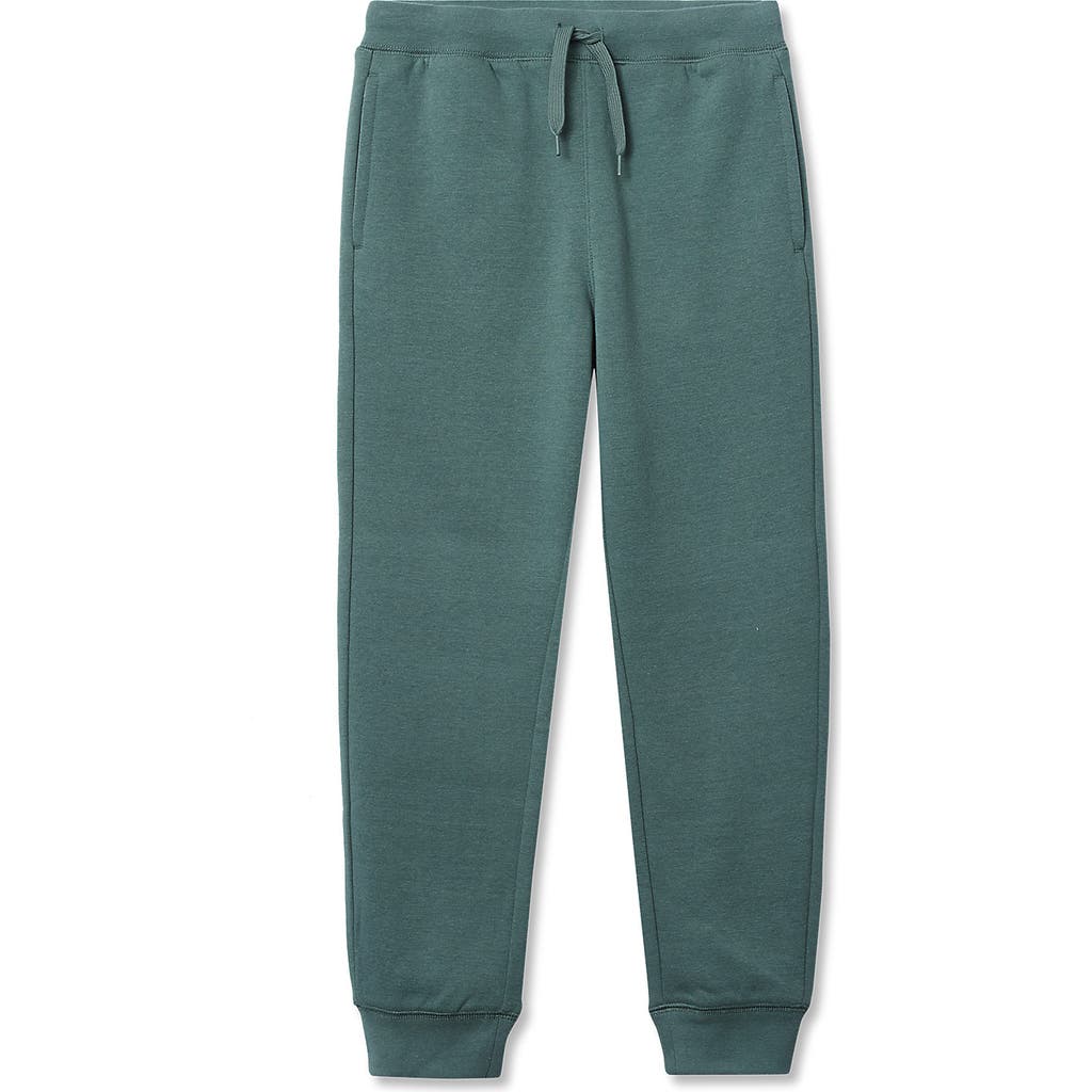 Lands' End Kids Iron Knee Fleece Jogger Sweatpants In Green