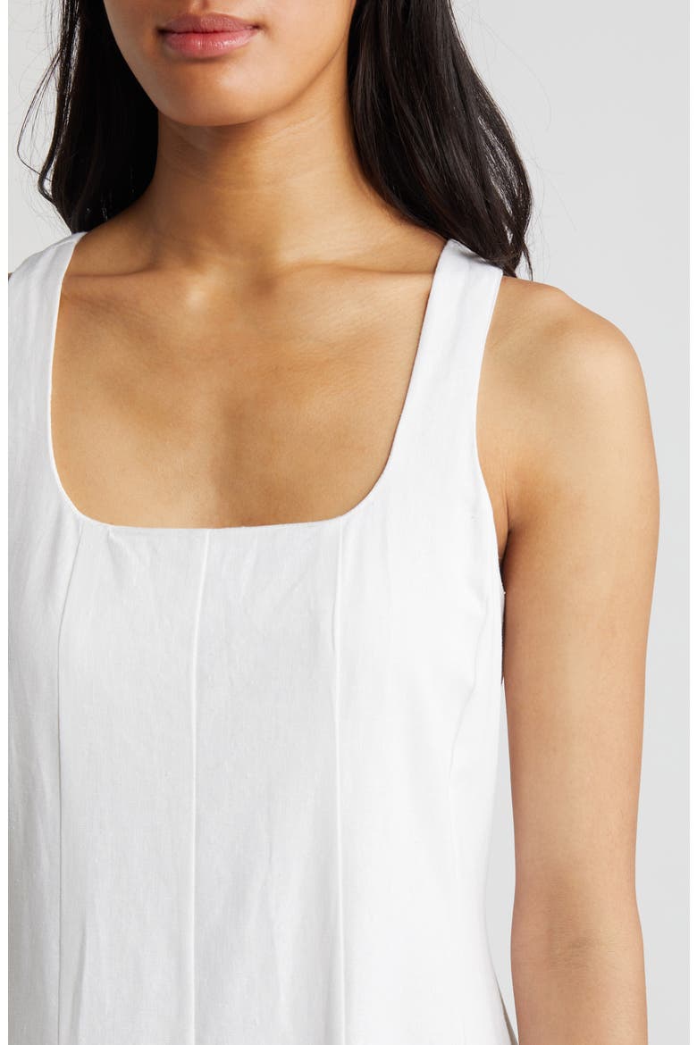 Linen Blend Maxi Dress, Alternate, color, BRIGHT WHITE