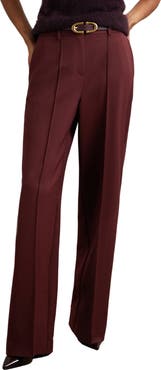 Reiss Luisa Wide Leg Pintuck Trousers
