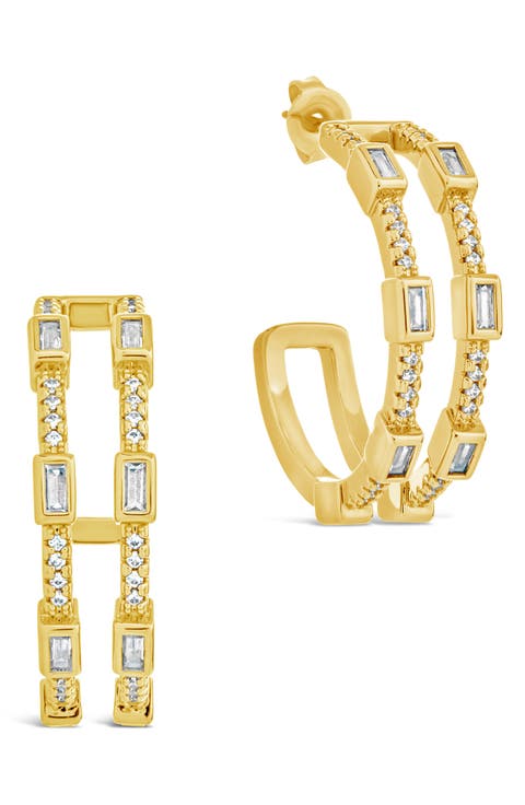 Neah Cubic Zirconia Hoop Earrings