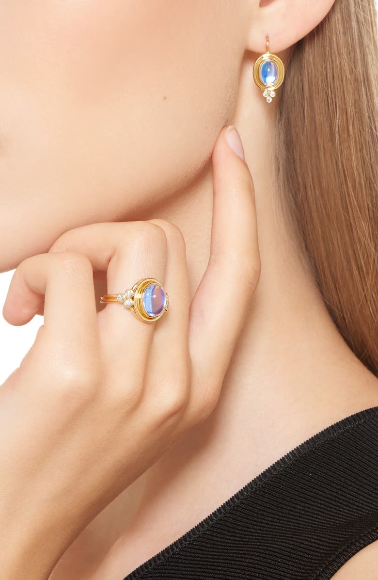 Temple St. Clair Classic Oval Ring with Diamonds, Alternate, color, 