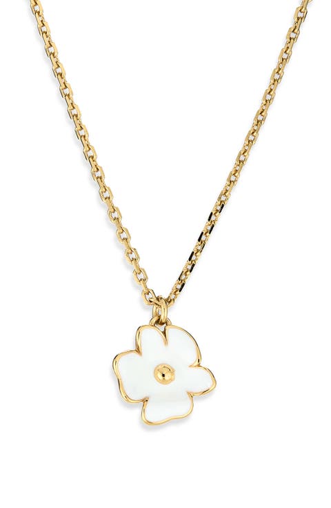 golden bloom flower pendant necklace