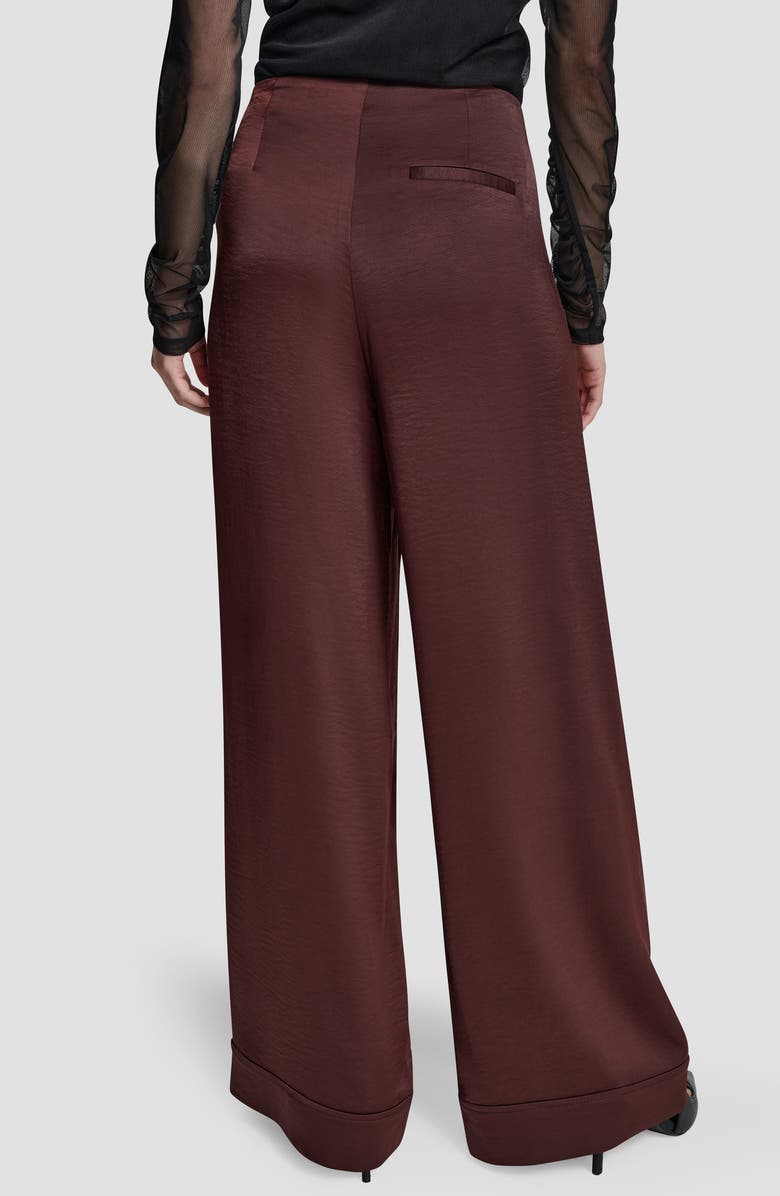 DKNY Wide Leg Pants, Alternate, color, Bitter Chocolate