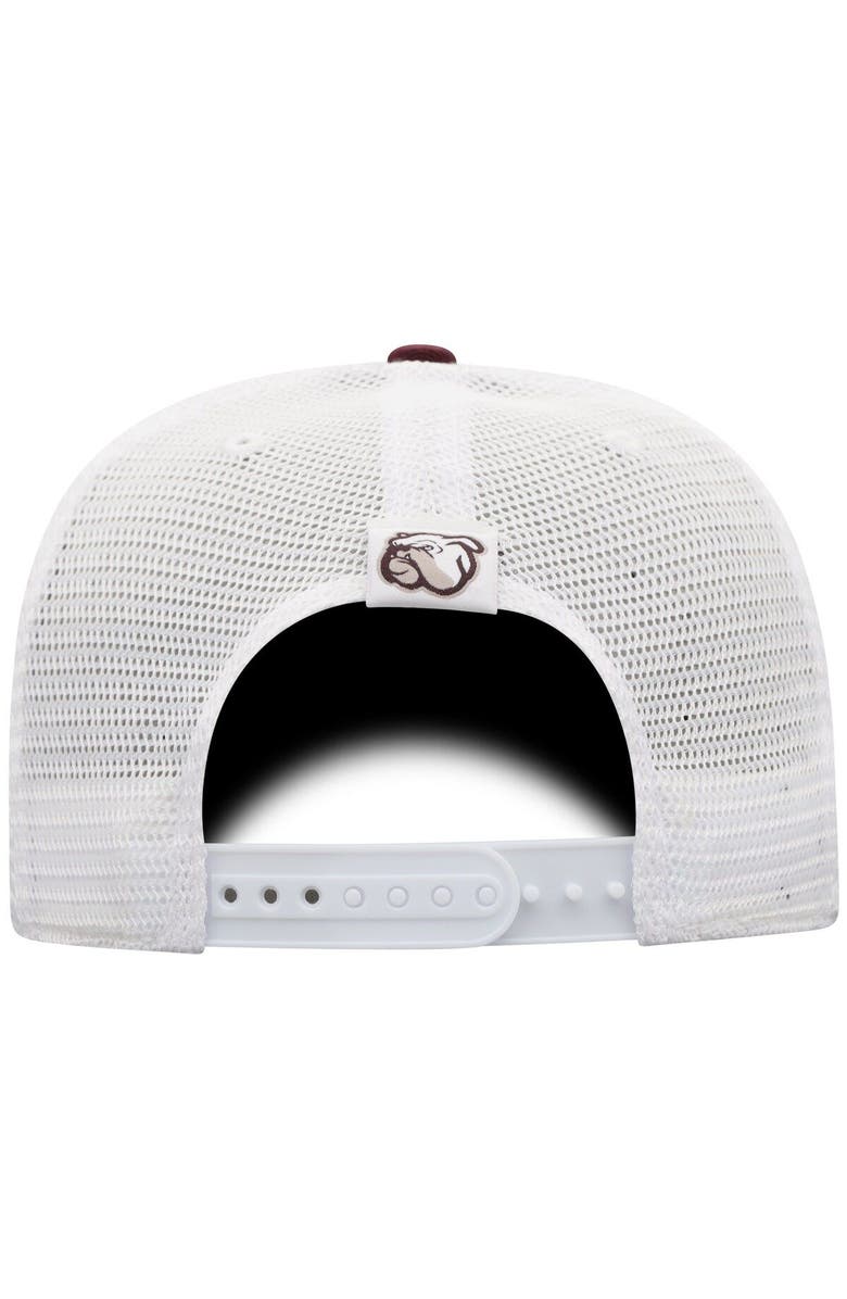 TOP OF THE WORLD Men's Top of the World Maroon/White Mississippi State Bulldogs Trucker Snapback Hat, Alternate, color, 